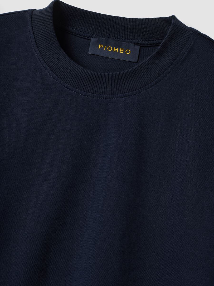 Blue Supima cotton short-sleeve regular-fit T-shirt_6