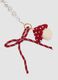 Red bracelet with hat charm and pearls_1