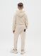 Boys' beige cotton blend over fit trousers_1