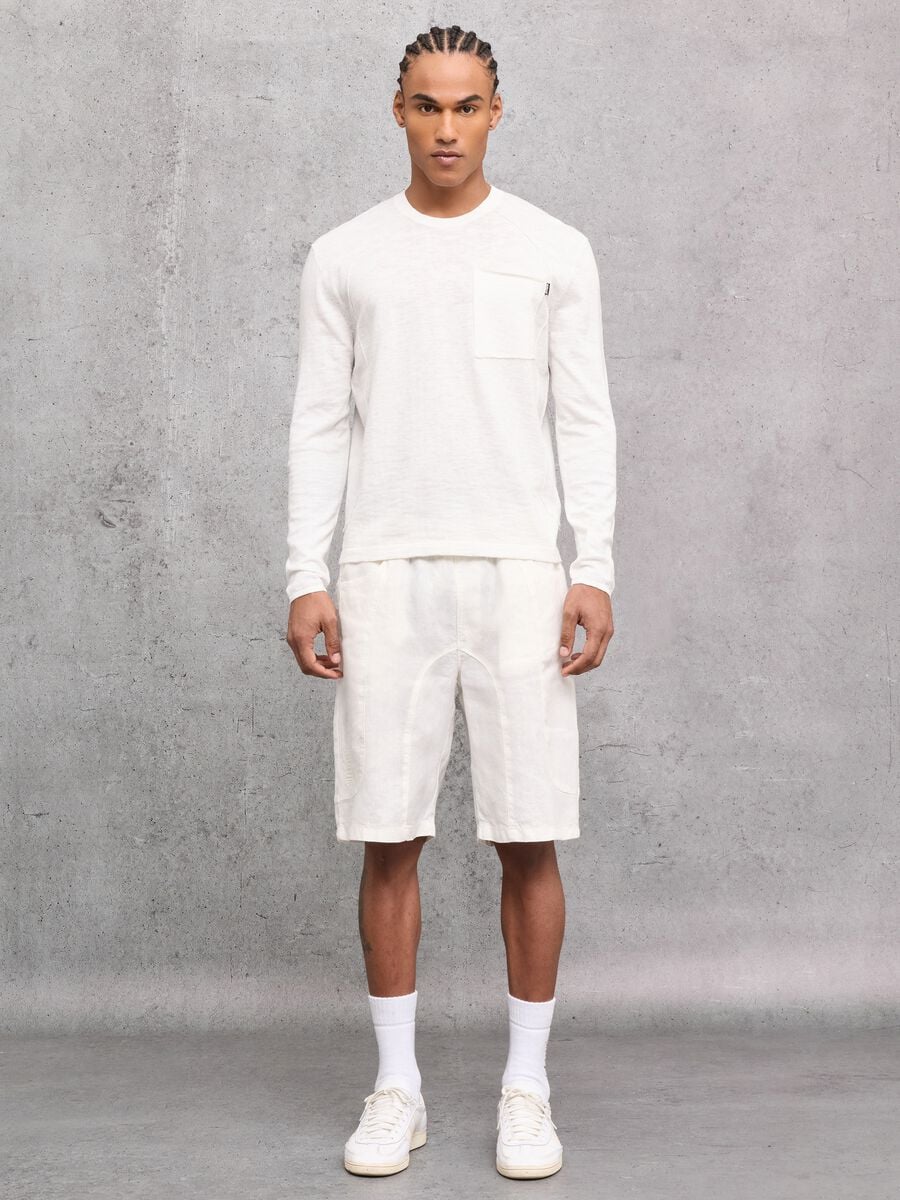 White Knit Long-Sleeve T-Shirt_3