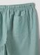 Green striped organic cotton pyjama shorts_6