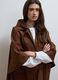 Brown pure cotton hooded cape with oversized fit_2