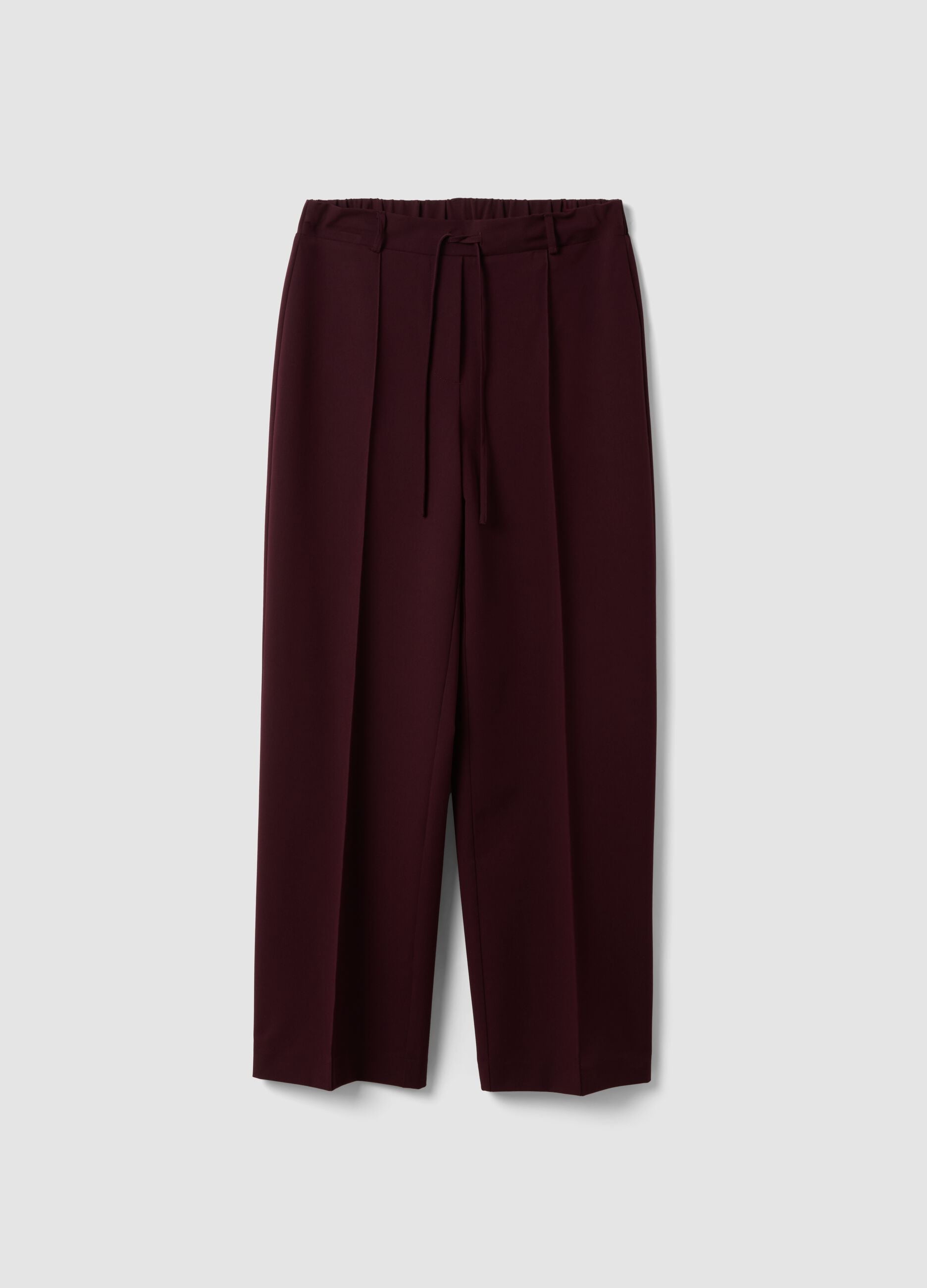 Violette Straight-Fit-Hose aus elastischer Viskose