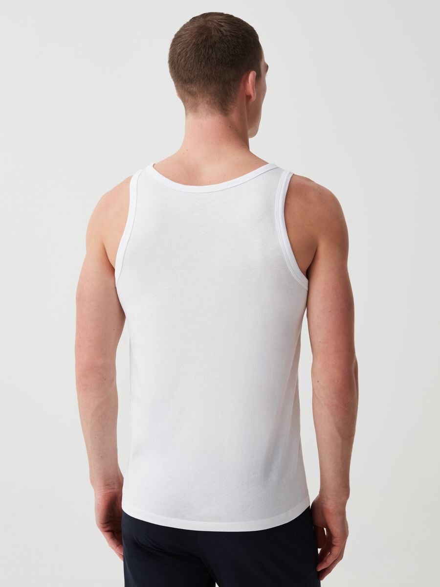 Three-pack racer back tops with round neck in organic cotton_2