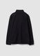 Black fleece sweatshirt with collar, regular fit_2