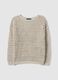 Beige cotton-blend knitted sweater_4