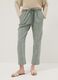 Green pure cotton striped regular-fit trousers_1