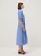 Blue pure viscose dress with regular fit and belt_1