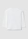 Wei&szlig;es Oversize-T-Shirt aus Bio-Baumwolljersey mit Print f&uuml;r Jungen_1