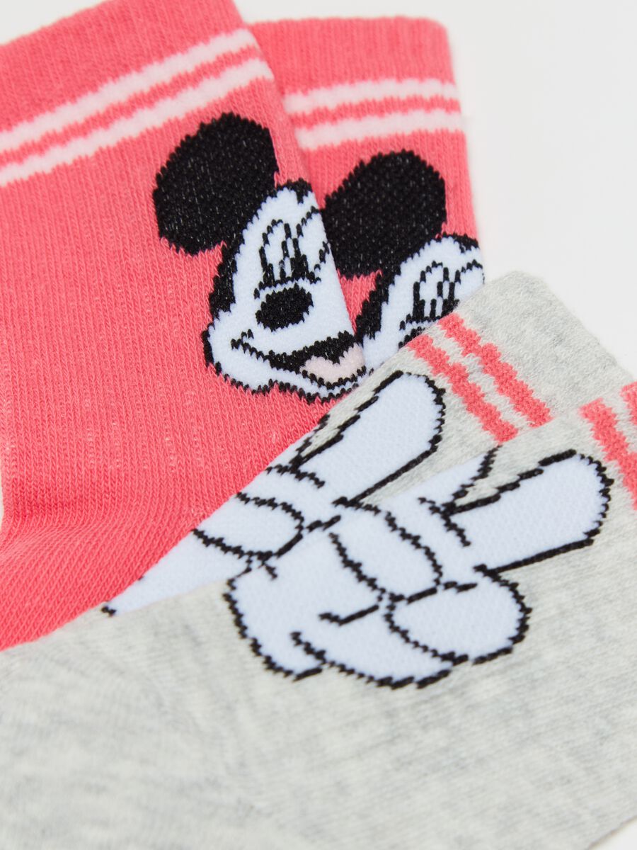 Three-pair pack short socks with Minnie and Mickey Mouse_1