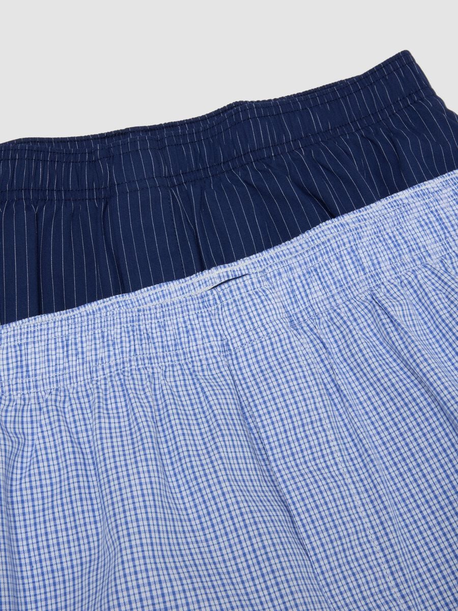 Pack de 2 boxers azul e azul-claro em puro algod&atilde;o org&acirc;nico_1
