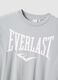 T-shirt cinza de algod&atilde;o puro corte regular com logo Everlast_5