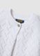 Girls' White Pure Cotton Cardigan Regular Fit with Button_3