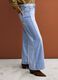 Light blue wide-leg jeans in pure cotton_3