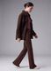 Leggings marroni flare in tessuto elasticizzato traspirante ALTAVIA STUDIO_0
