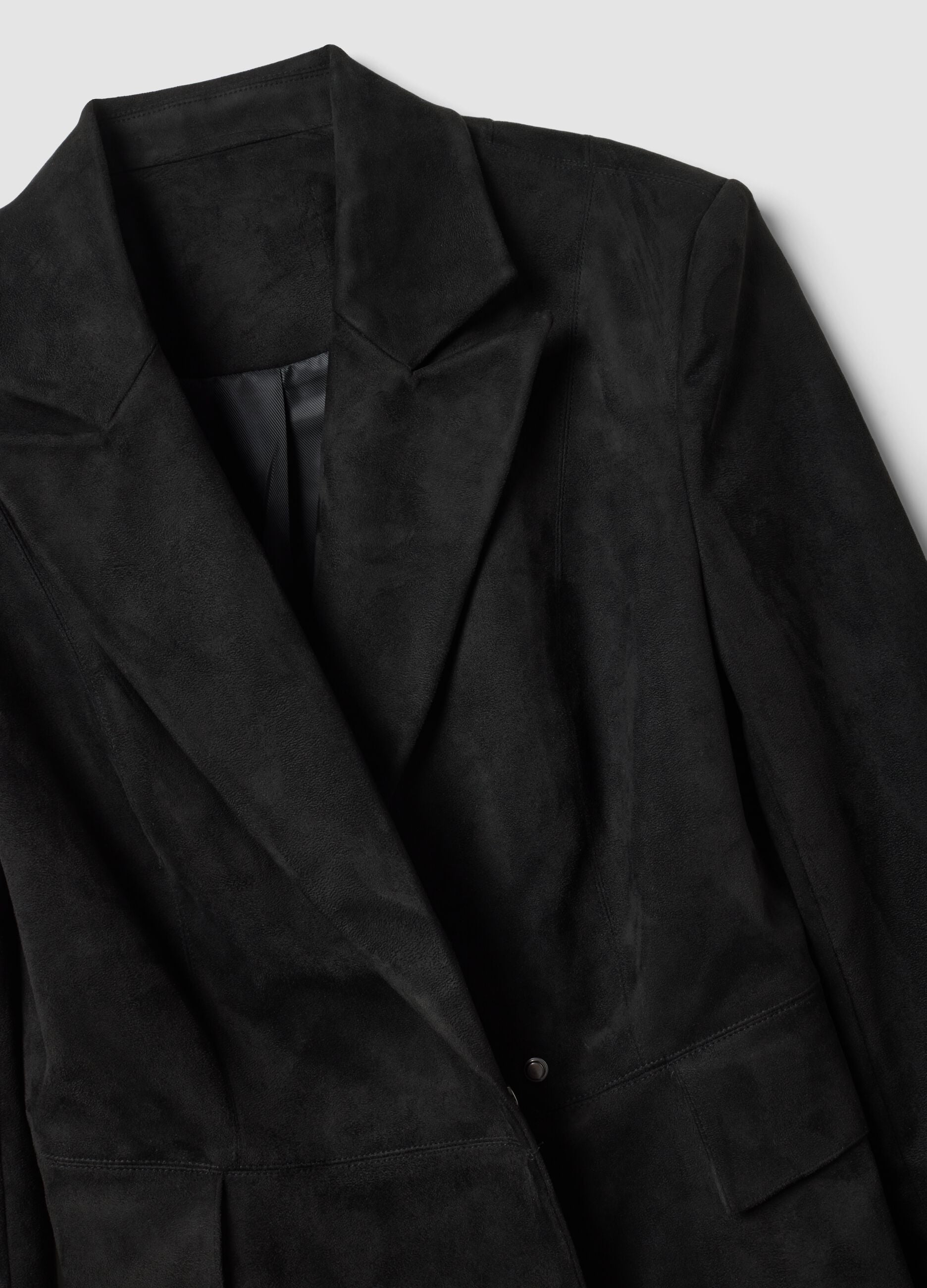 Black Faux Suede Blazer