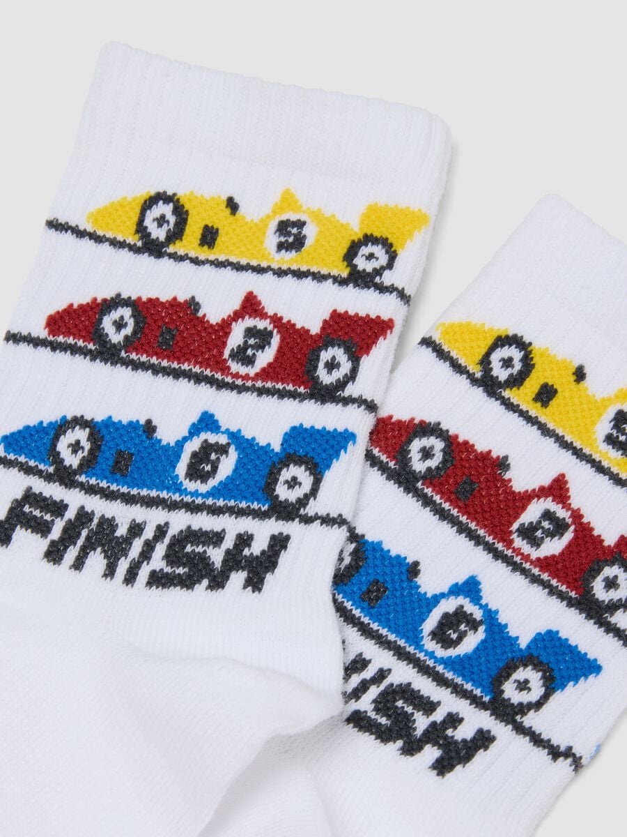Boys&rsquo; multicolour organic stretch cotton ankle socks 3-pack_2