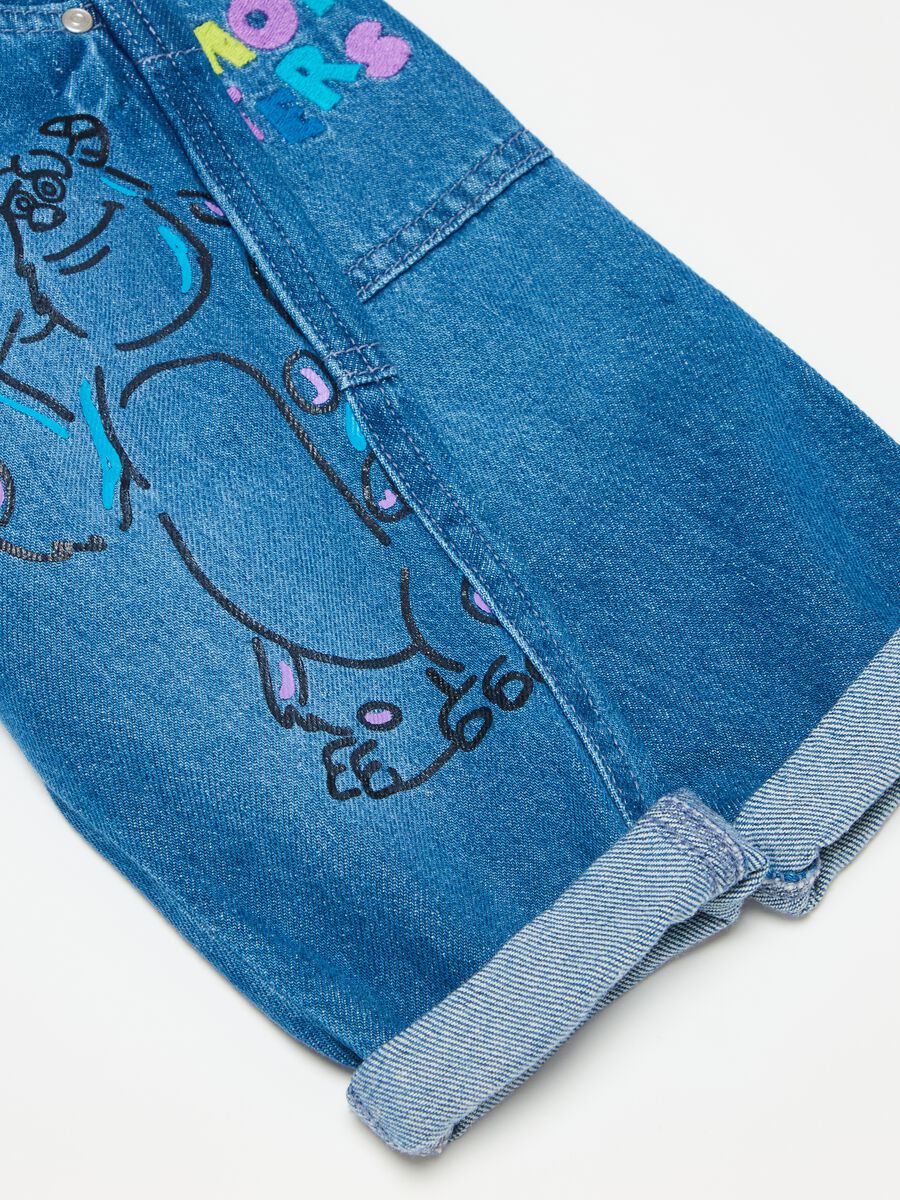 Cotton jeans with Monsters & Co. print_2