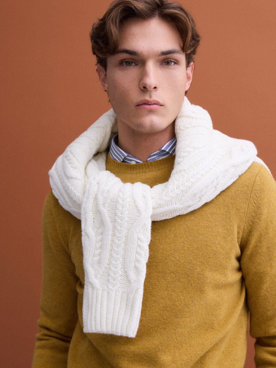 Yellow pure lambswool crew-neck jumper, regular fit_2