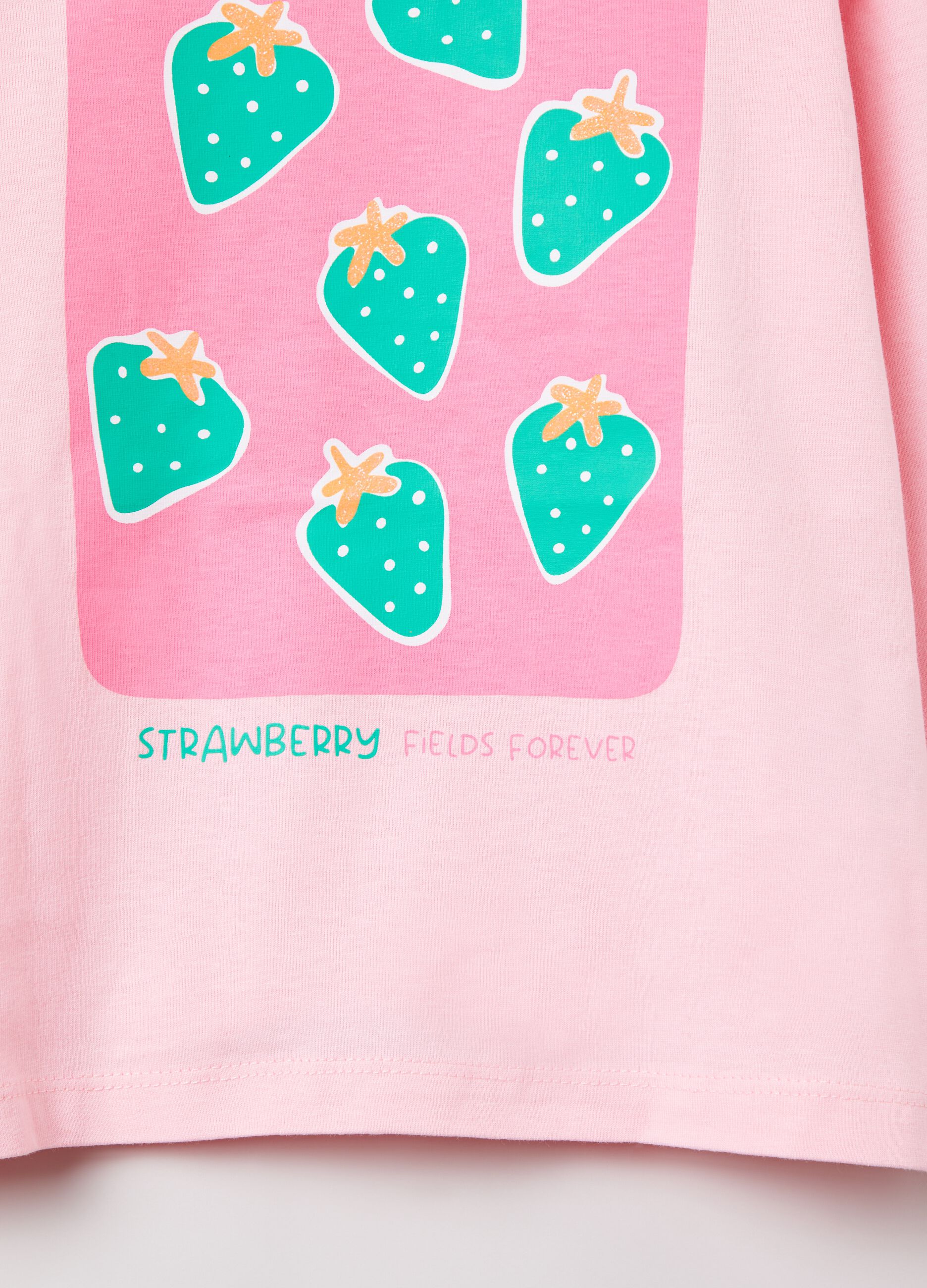 Camiseta de manga larga estampado fresas