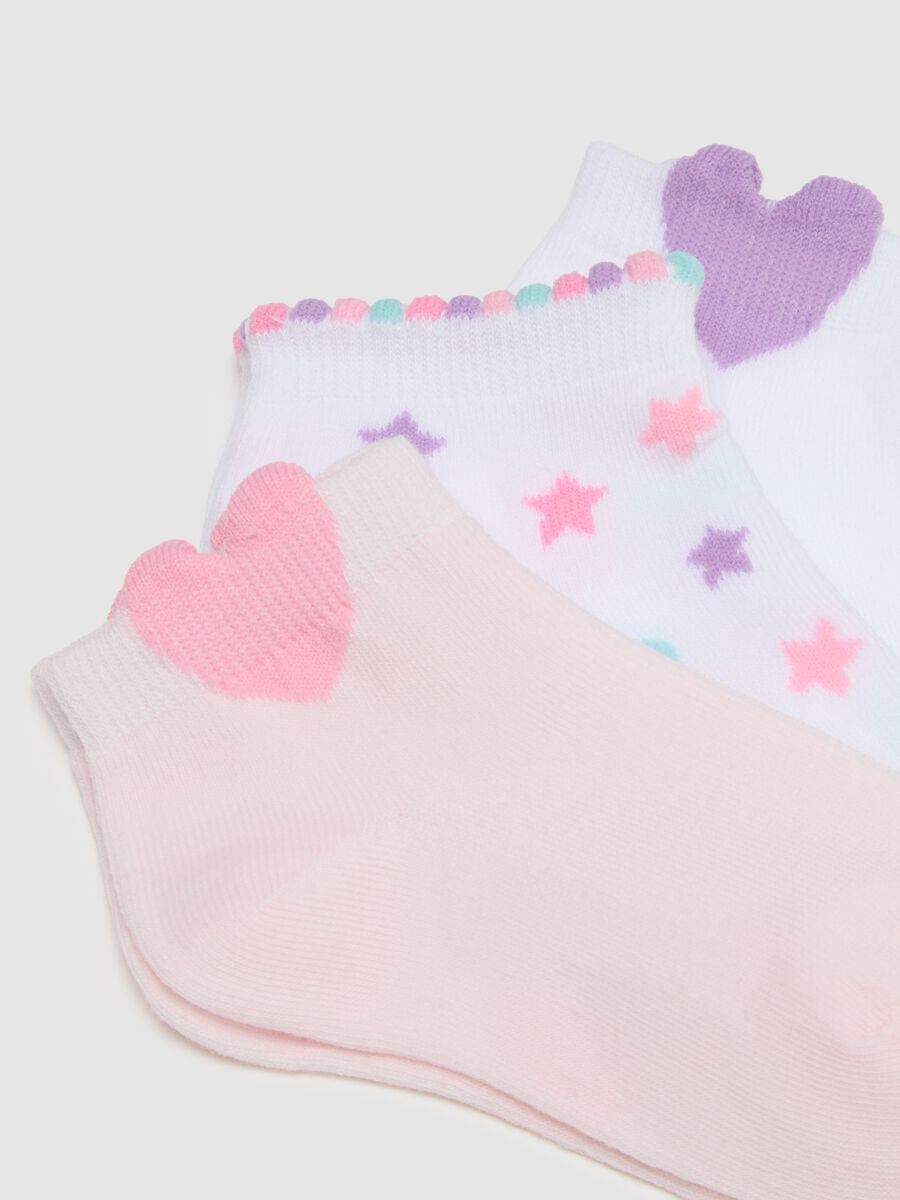 Multipack of multicolour stretch cotton socks for girls regular fit_1