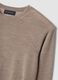 Beige crew-neck jumper in pure merino wool, regular fit_1