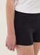 Girls&rsquo; slim-fit black stretch organic cotton shorts_2