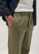 Green pure cotton carrot-fit chino trousers_3
