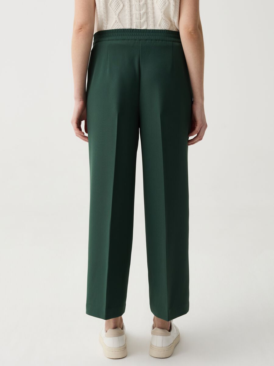 Wide-leg cropped trousers with darts_2