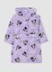 Purple pure cotton hooded Minnie print bathrobe_1