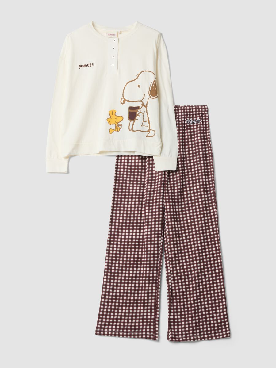 Brown Peanuts-themed pyjamas in pure organic cotton_4