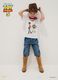 White pure cotton Toy Story print T-shirt for boys_0