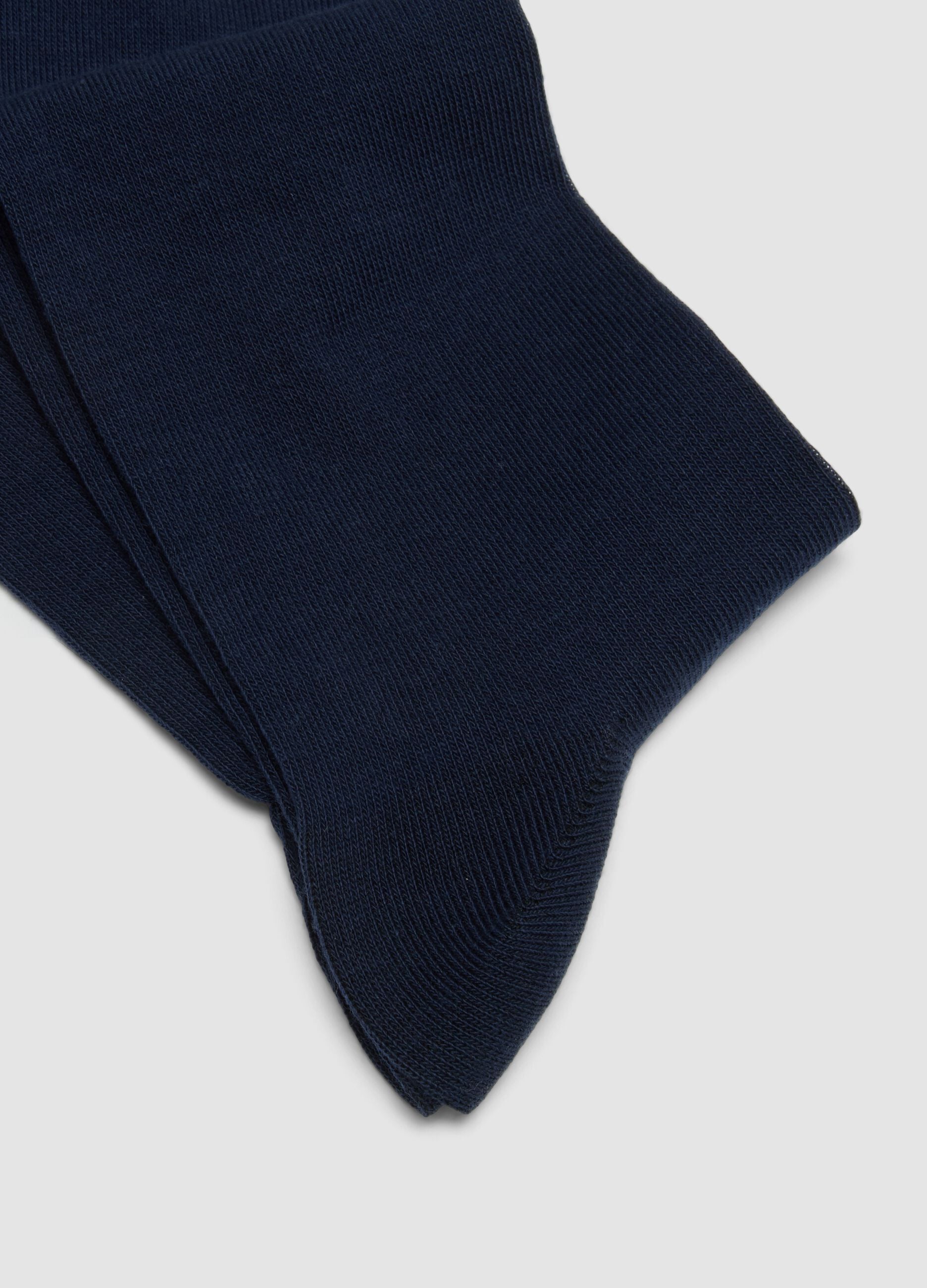 2-pack of blue midi socks in stretch cotton