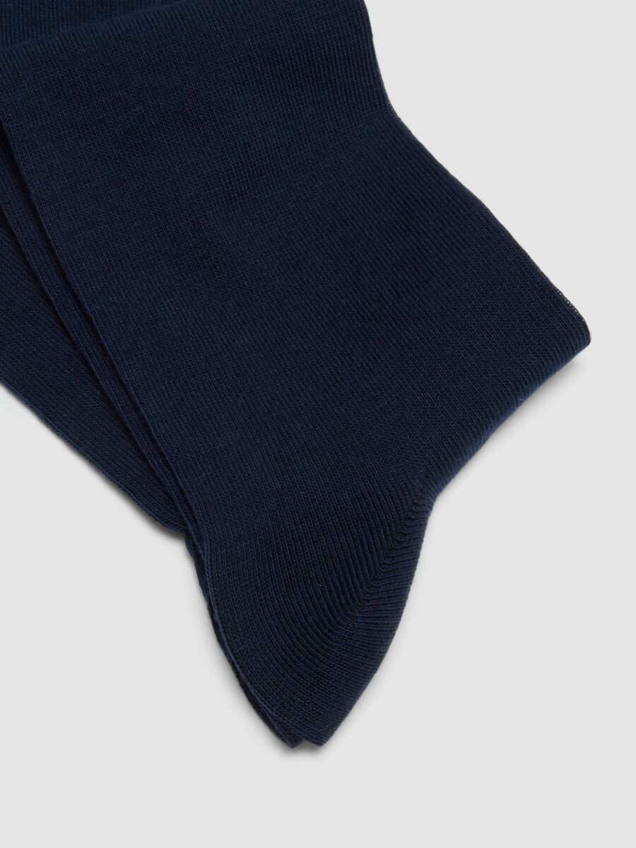 2-pack of blue midi socks in stretch cotton_1