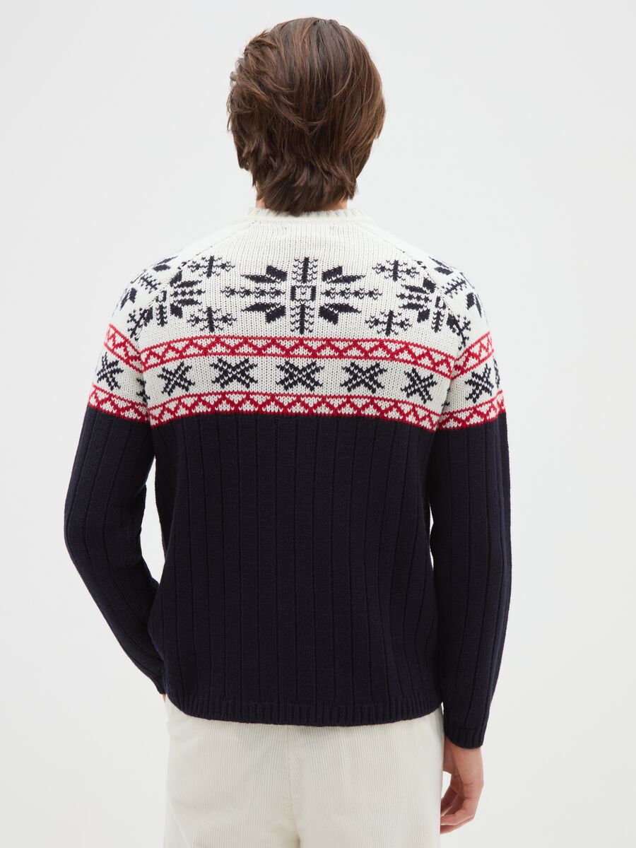 Multicolour regular fit jumper with jacquard pattern_3