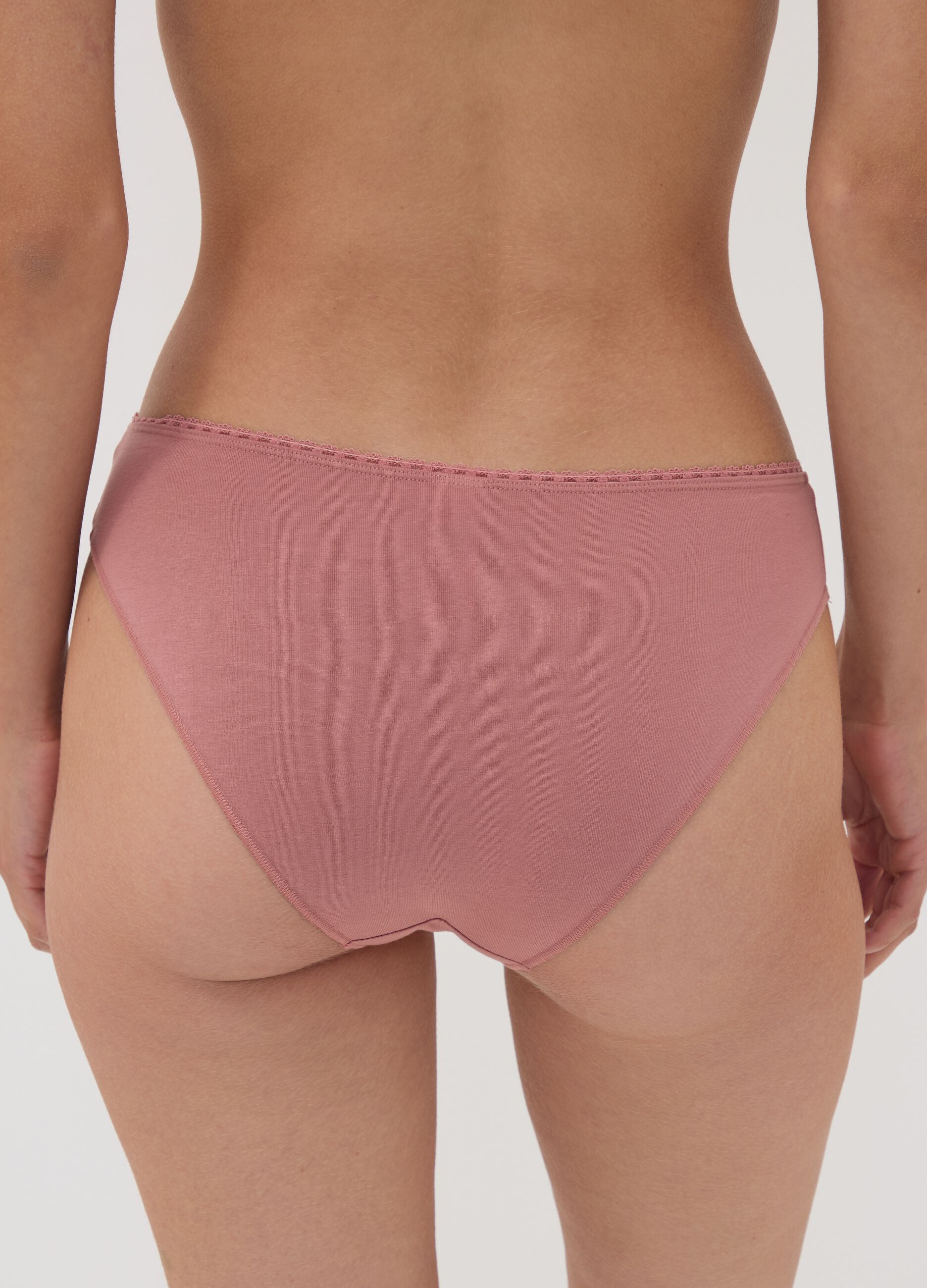Three-pack of multicolour stretch organic cotton-blend briefs