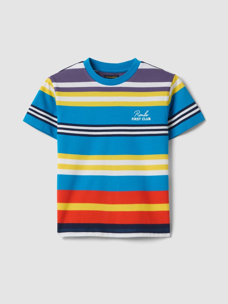 Kids&rsquo; multicolour striped pure cotton T-shirt, oversized fit_3