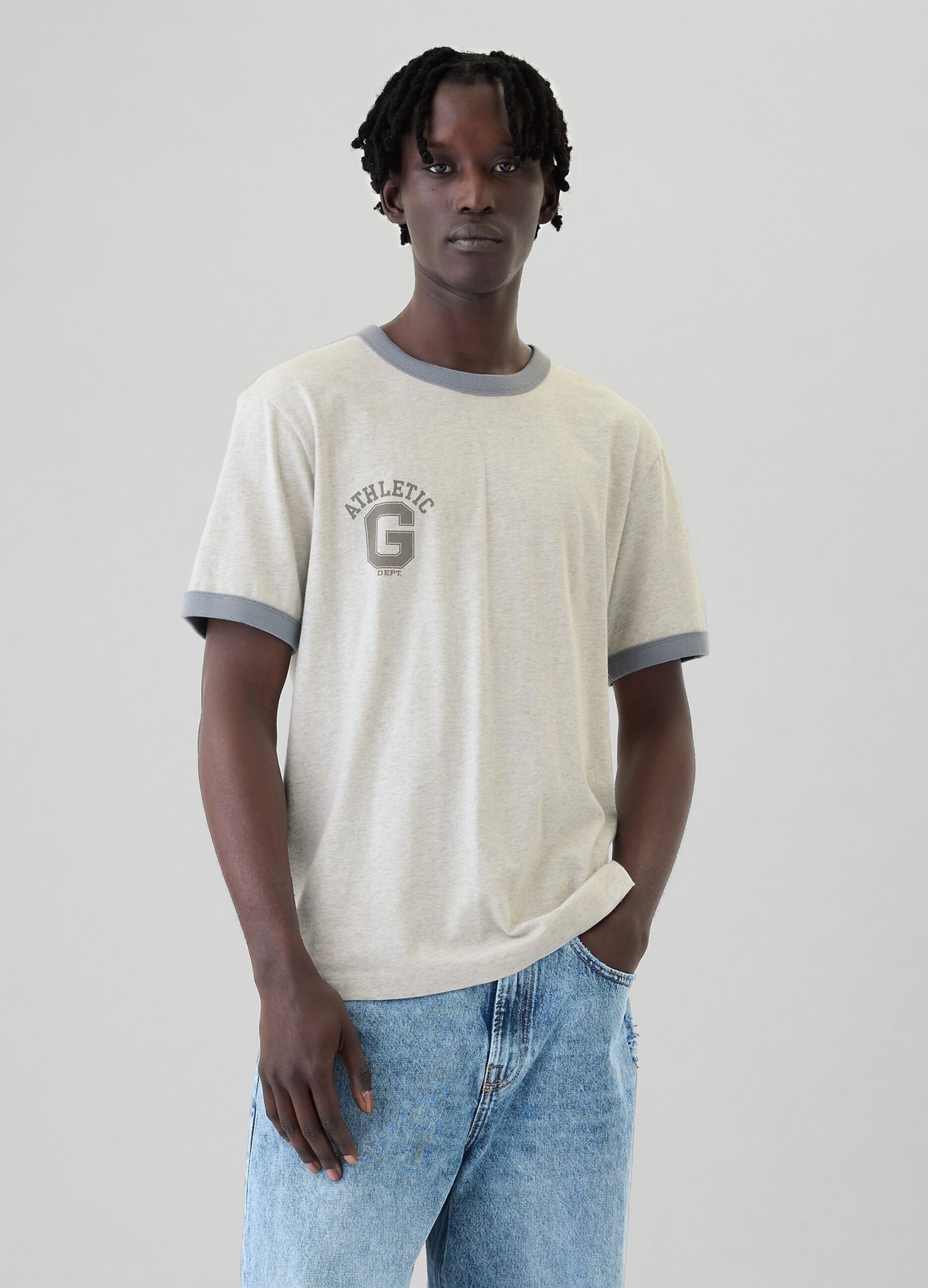 Cotton T-shirt with logo print
