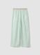 Green striped stretch cotton-blend poplin pyjama trousers_5