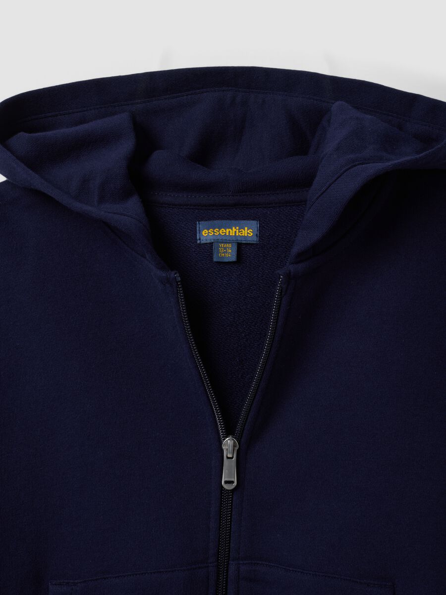 Blue organic cotton hooded sweatshirt_5