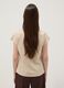 Beige pure cotton T-shirt with broderie anglaise_3