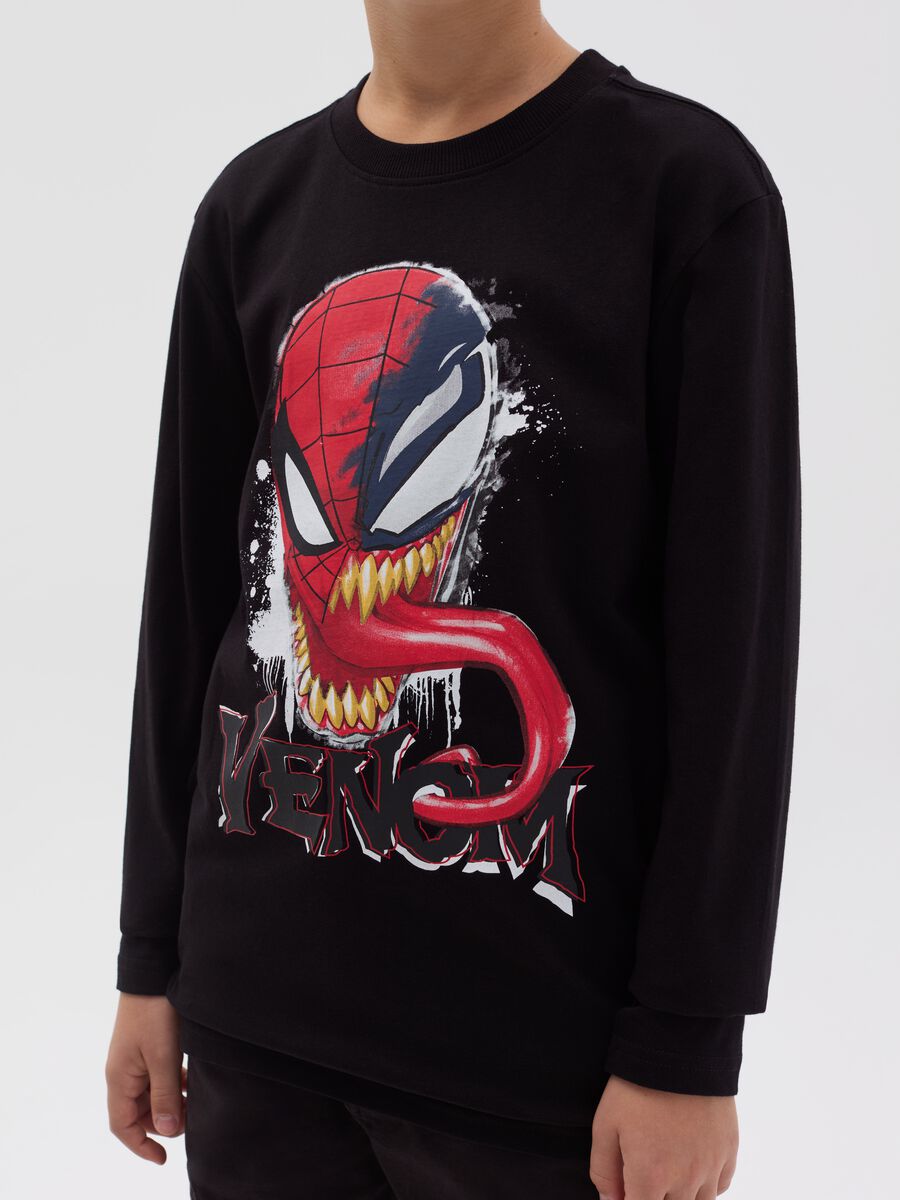 Long-sleeved T-shirt with Venom print_1