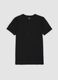 Black crew-neck T-shirt in pure Supima cotton, regular fit_4