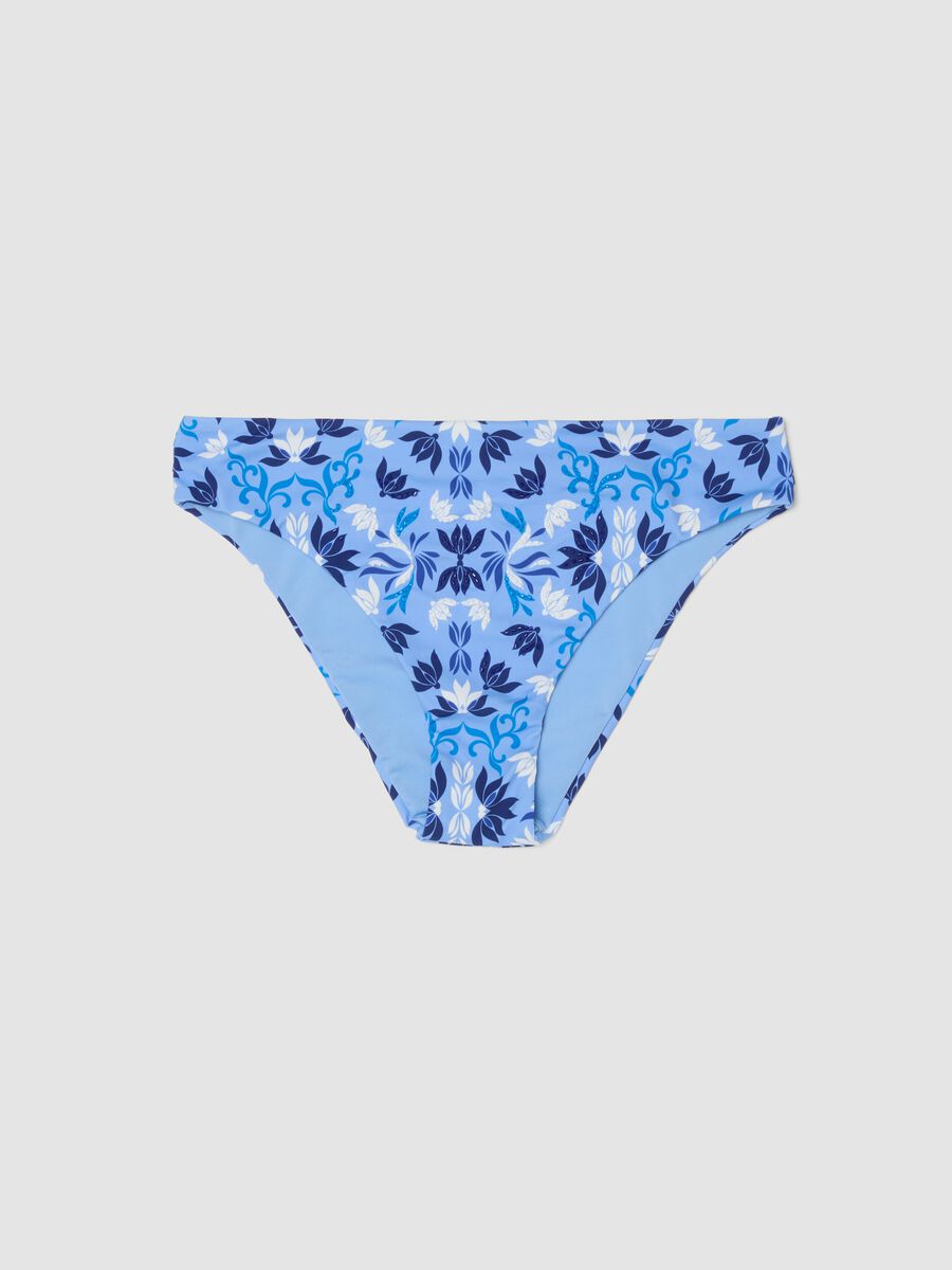 Blue bikini bottoms in stretch fabric_4