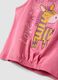Pink pure cotton set with top and shorts_3