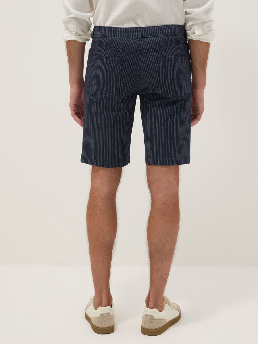 Blue stretch cotton shorts_2