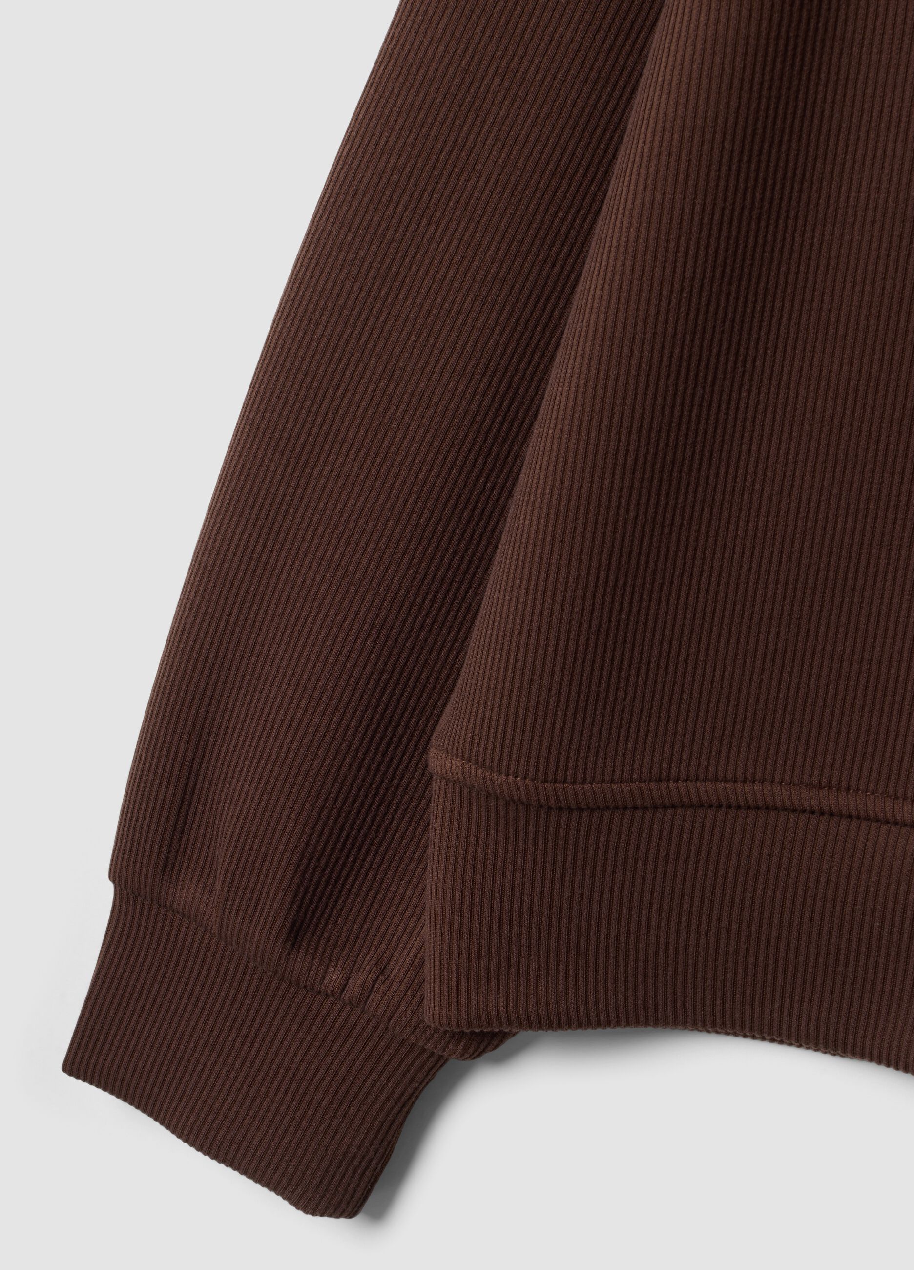 Brown stretch modal crew-neck sweatshirt ALTAVIA STUDIO