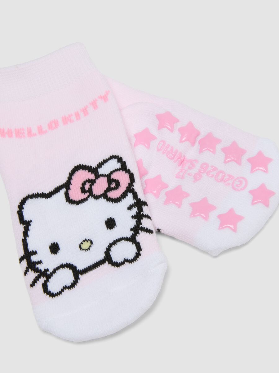 2-pack of pink anti-slip Hello Kitty socks in stretchy organic cotton_2