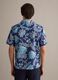 Men&rsquo;s organic cotton blue short-sleeve shirt with floral print_2