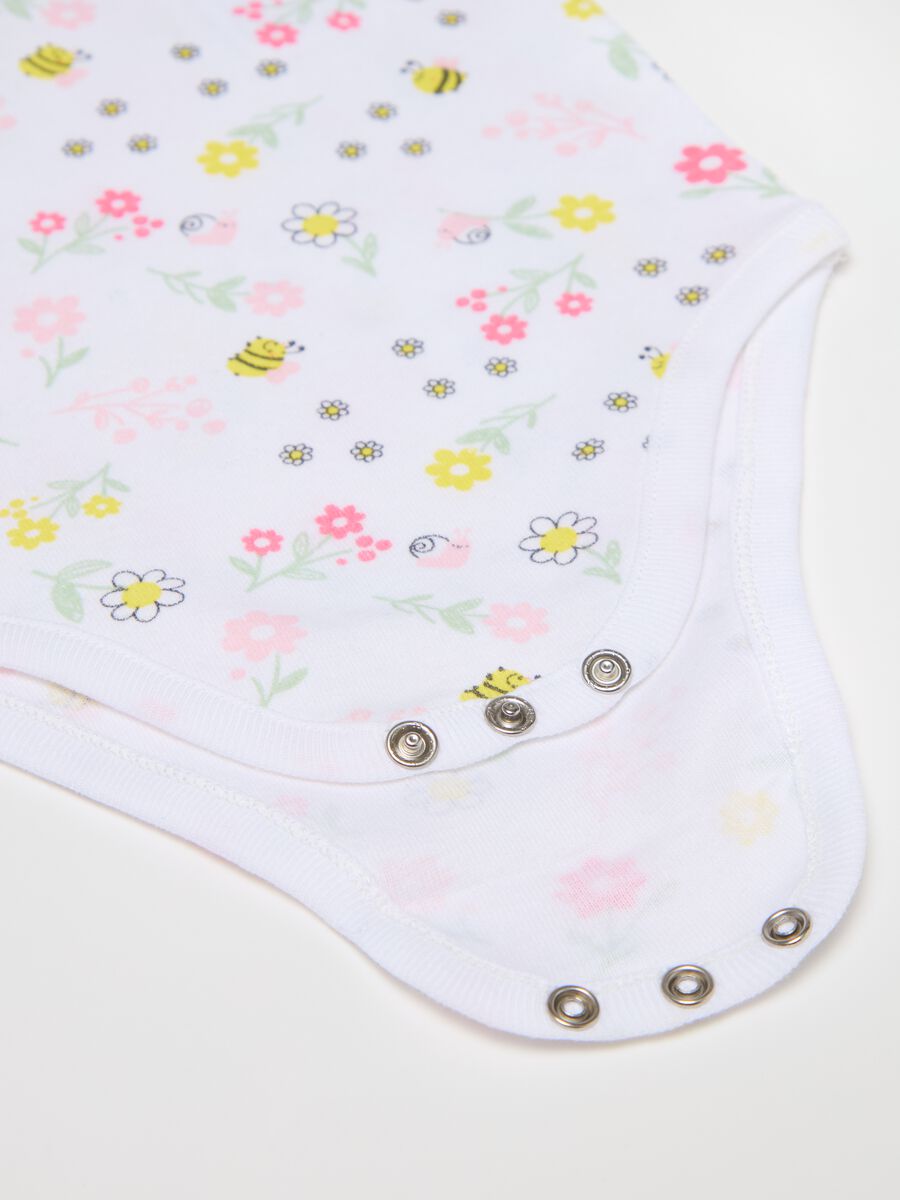 Two-pack sleeveless bodysuits with bees print_2